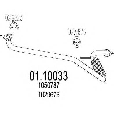 MTS 0110033 Труба вихлопного газу