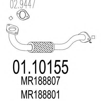 MTS 0110155 Труба вихлопного газу
