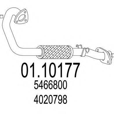 MTS 0110177 Труба вихлопного газу