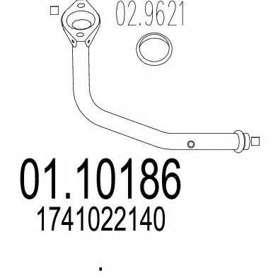 MTS 0110186 Труба вихлопного газу