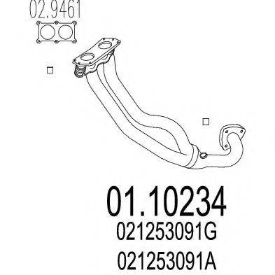 MTS 0110234 Труба вихлопного газу