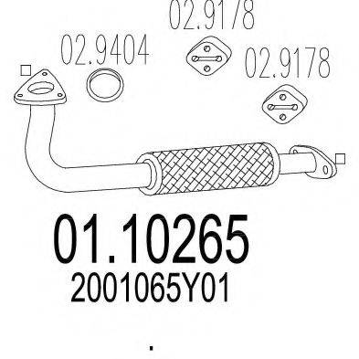 MTS 0110265 Труба вихлопного газу