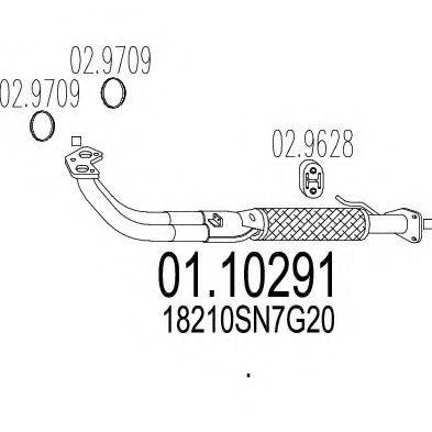 MTS 0110291 Труба вихлопного газу
