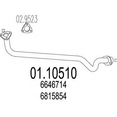 MTS 0110510 Труба вихлопного газу