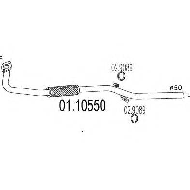 MTS 0110550 Труба вихлопного газу