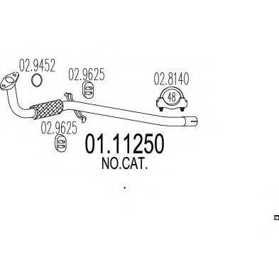 MTS 0111250 Труба вихлопного газу