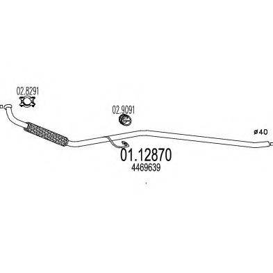 MTS 0112870 Труба вихлопного газу