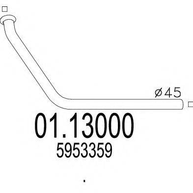 MTS 0113000 Труба вихлопного газу