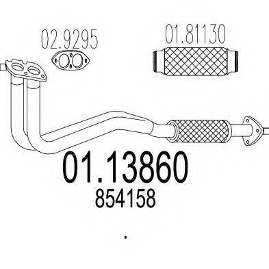 MTS 0113860 Труба вихлопного газу