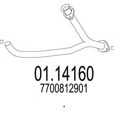 MTS 0114160 Труба вихлопного газу