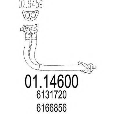 MTS 0114600 Труба вихлопного газу