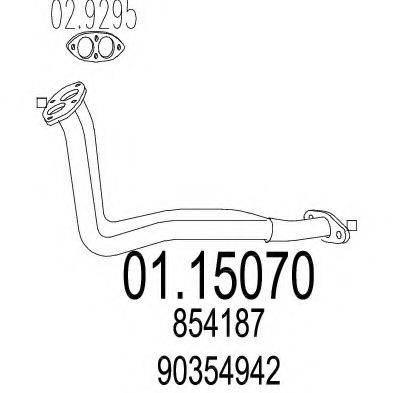 MTS 0115070 Труба вихлопного газу