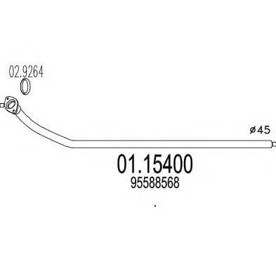 MTS 0115400 Труба вихлопного газу