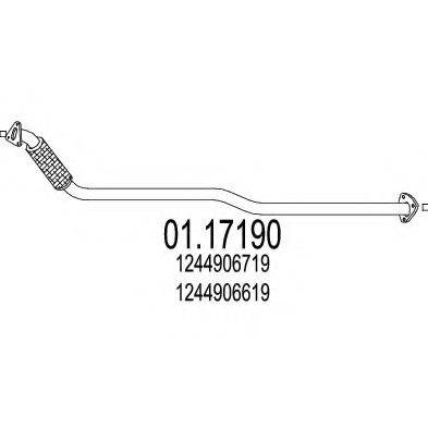 MTS 0117190 Труба вихлопного газу
