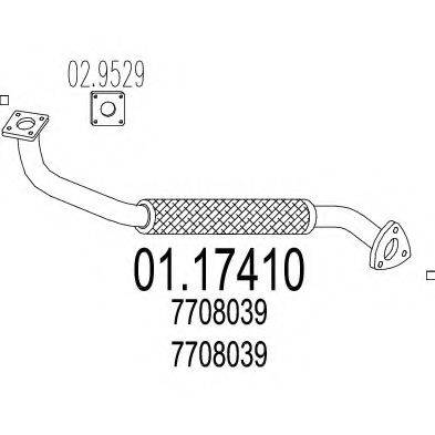 MTS 0117410 Труба вихлопного газу