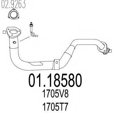 MTS 0118580 Труба вихлопного газу