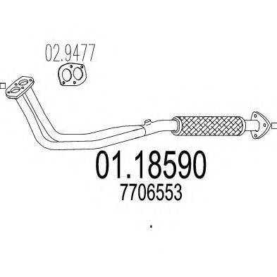 MTS 0118590 Труба вихлопного газу