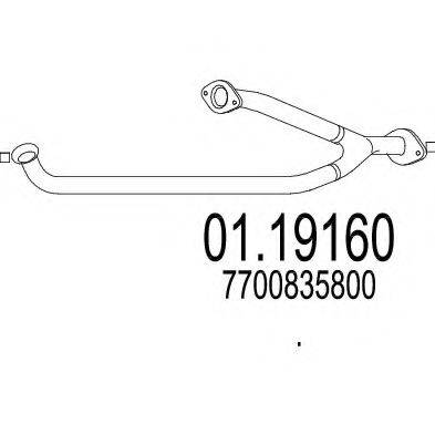 MTS 0119160 Труба вихлопного газу