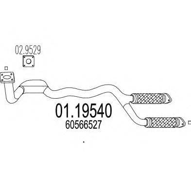 MTS 0119540 Труба вихлопного газу