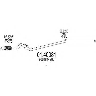 MTS 0140081 Труба вихлопного газу