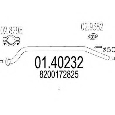 MTS 0140232 Труба вихлопного газу