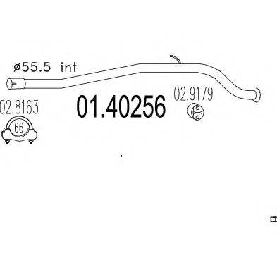 MTS 0140256 Труба вихлопного газу
