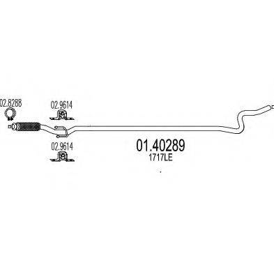 MTS 0140289 Труба вихлопного газу