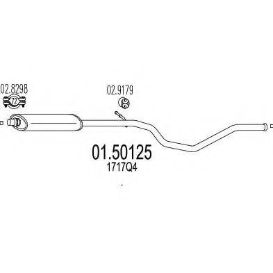 MTS 0150125 Середній глушник вихлопних газів