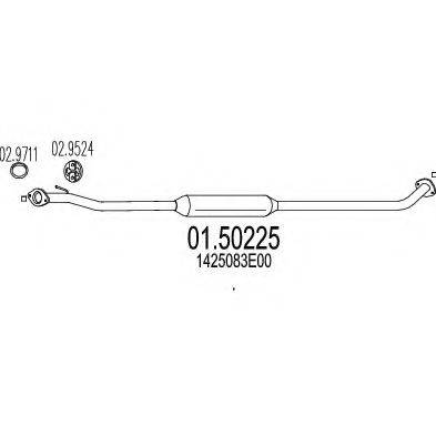 MTS 0150225 Середній глушник вихлопних газів