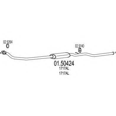 MTS 0150424 Середній глушник вихлопних газів