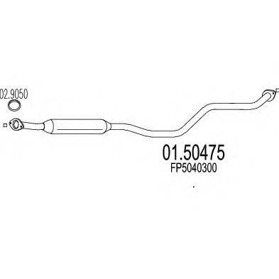 MTS 0150475 Середній глушник вихлопних газів