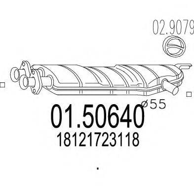 MTS 0150640 Середній глушник вихлопних газів