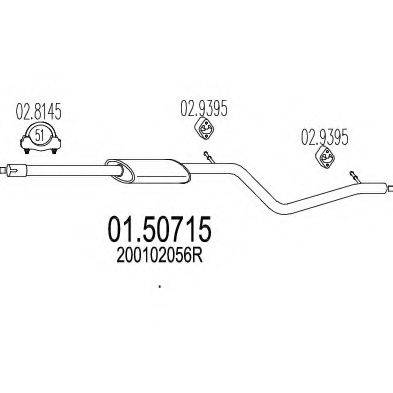 MTS 0150715 Середній глушник вихлопних газів
