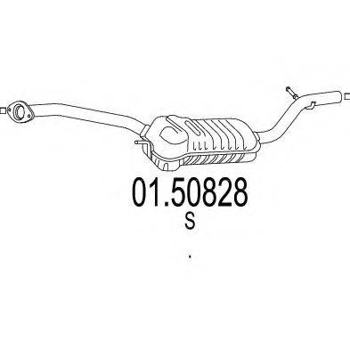 MTS 0150828 Середній глушник вихлопних газів