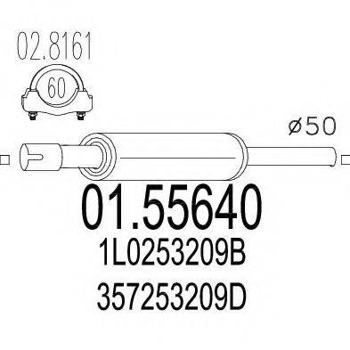 MTS 0155640 Передглушувач вихлопних газів