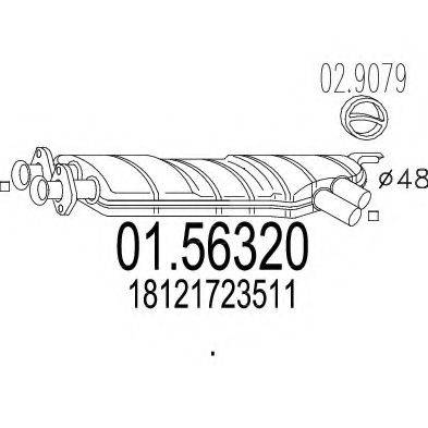 MTS 0156320 Середній глушник вихлопних газів