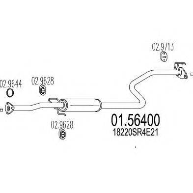 MTS 0156400 Середній глушник вихлопних газів
