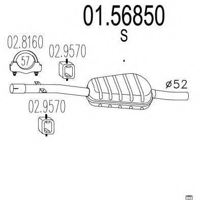 MTS 0156850 Середній глушник вихлопних газів