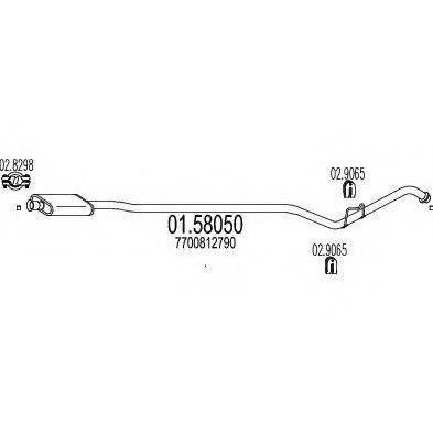 MTS 0158050 Середній глушник вихлопних газів