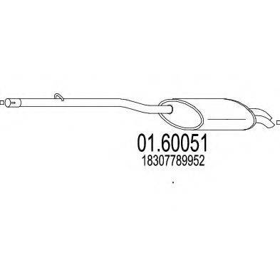 MTS 0160051 Глушник вихлопних газів кінцевий