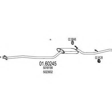 MTS 0160245 Глушник вихлопних газів кінцевий