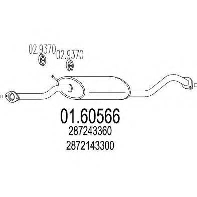 MTS 0160566 Глушник вихлопних газів кінцевий