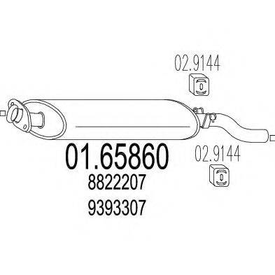 MTS 0165860 Глушник вихлопних газів кінцевий