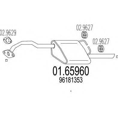 MTS 0165960 Глушник вихлопних газів кінцевий