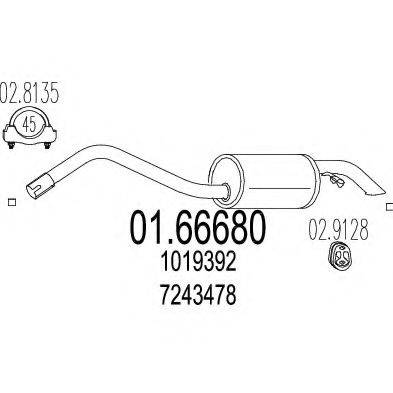 MTS 0166680 Глушник вихлопних газів кінцевий