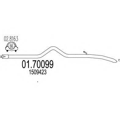 MTS 0170099 Труба вихлопного газу