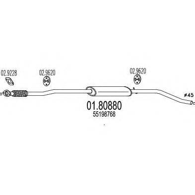 MTS 0180880 Середній глушник вихлопних газів