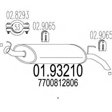 MTS 0193210 Глушник вихлопних газів кінцевий