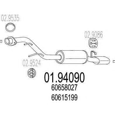 MTS 0194090 Глушник вихлопних газів кінцевий