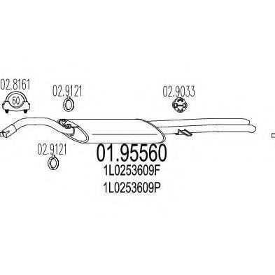 MTS 0195560 Глушник вихлопних газів кінцевий
